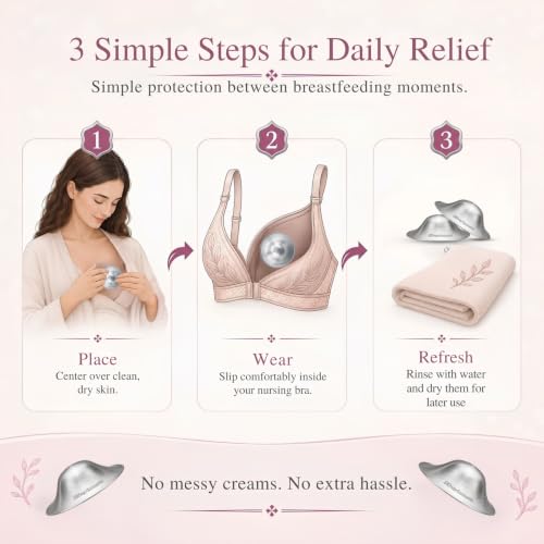 Silveriumom Silver Nursing Cups, Nipple Shields & Covers for Breastfeeding (X-Large) - size: X-Large