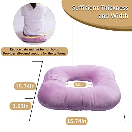 Hshbxd Donut Pillow, Tailbone Cushion for Wheelchair, Office and Travel - color: Pink