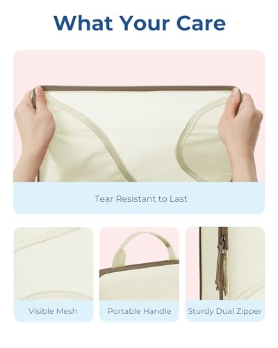 Bagsmart Compression Packing Cubes, Travel Bag Cruise Ship Essentials - color: Cream Beige, size: 6 Set