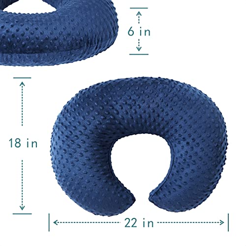 Nursing Pillow and Positioner, Breastfeeding, Bottle Feeding - color: Estate Blue