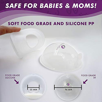 Mommyz Love Breast Shells & Milk Catcher for Breastfeeding with Plugs - size: With Plugs - 2 Pack
