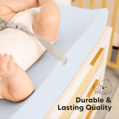 2-Pack Baby Changing Pad Cover for Girl, Boy, 34x18 (Blue Flax) - color: Blue Flax, size: Viscose derived from Bamboo