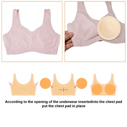 3 pairs Round Soft Bra Inserts Pads Removable Sport Bra Cups inserts Mastectomy Bra Inserts For Bikini Top Swimsuit - color: A/B White/Beige/Black
