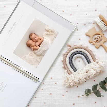 Keepsake Baby Memory Book for Boys and Girls - Timeless First 5 Year Book - color: Sage Green