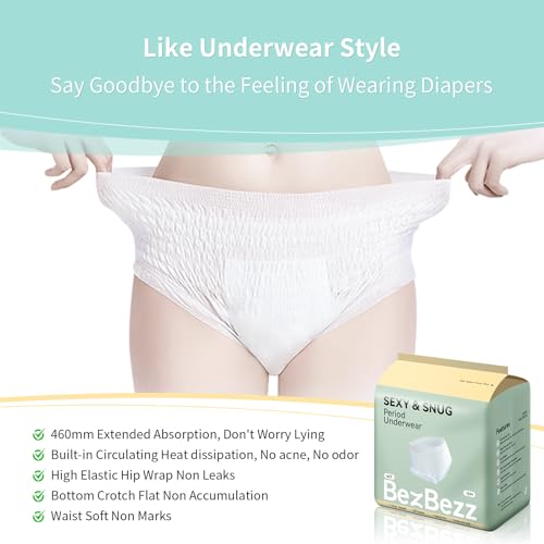 Disposable Period Underwear Overnight Leakproof, Unscented S/M,12CT - size: Small/Medium, style: Pack of 2