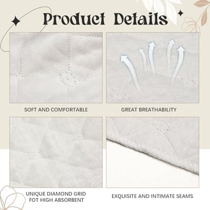 Toulite 10Pcs Reusable Cotton Bra Liners for Sweat - color: White, size: X-Large