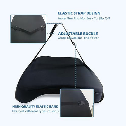 Super Cozy Lumbar Support Pillow for Car/Office Chair, 100% Memory Foam - color: Backsaver-two