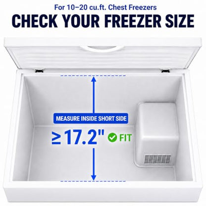 iSPECLE Freezer Organizer Bins - Adjustable Fits Chest Freezers 10-20 Cu Ft - style: 4 Pack Black