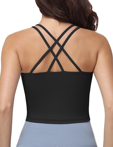 Nursing Tank Tops for Breastfeeding Crop Top - color: Black, size: Small