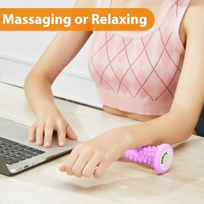 BESKAR Foot Massager Roller for Plantar Fasciitis Relief - color: Purple