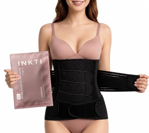 2 in 1 Postpartum Belly Band, C Section Recovery Wrap for Abdominal Support and Pelvic Support Belt (X-Large) - size: X-Large