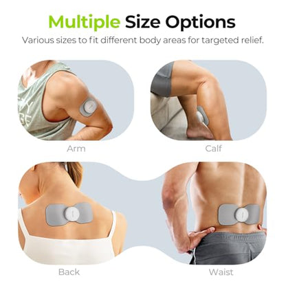 AUVON Wireless TENS Unit Electrode Pads 12 Pcs, 2 Sizes, Latex-Free - color: A White