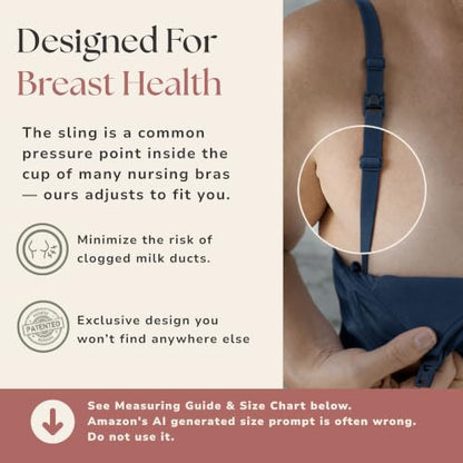 Simple Wishes Pumping Bra Hands Free, Nursing Bra for Breastfeeding - color: Black, size: Medium
