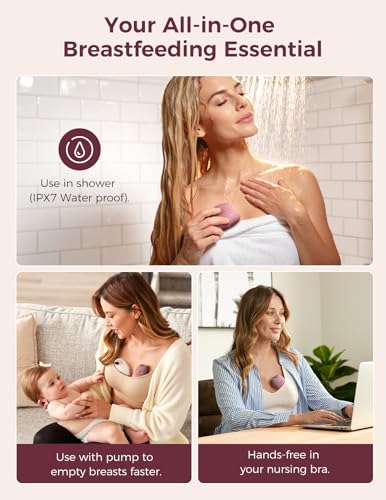 Momcozy A1Pro Lactation Massager with Heat, Deep Vibration, Cozy Red, 1PCS - size: A1Pro-Red