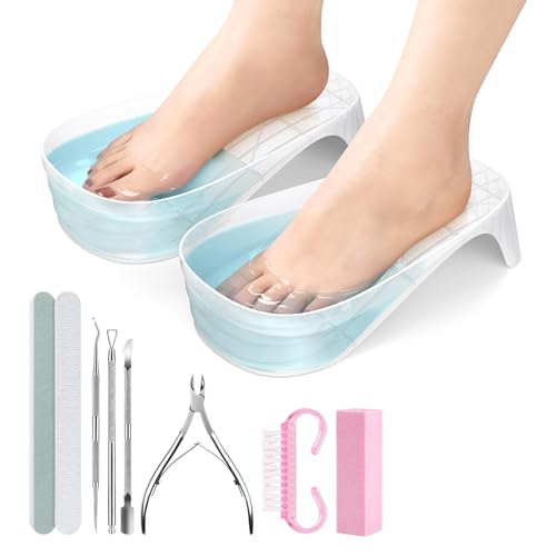 Yokilly Toe Nail Soaking Bowl: Large Size Acetone Proof Toe Soaking Tray - color: Clear