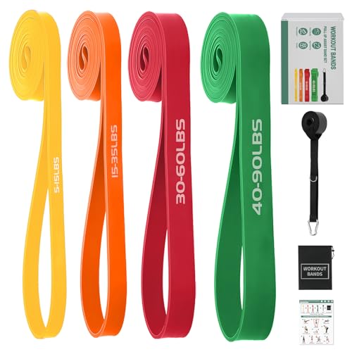 Resistance Bands,Exercise Bands,Workout Bands,Resistance Bands Set for Legs,Pull Up Bands,Stretch Bands for Exercise,Muscle Training, Physical Therapy, Shape Body, Men Women