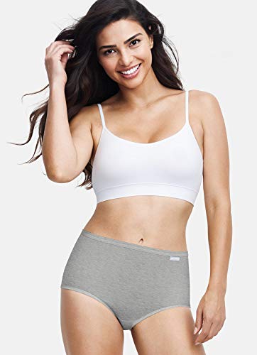Jockey Women's Underwear 100% Cotton Elance Brief - 3 Pack - color: Charcoal, size: 5
