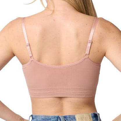 Coobie Seamless Scoopneck Bra - color: Rose Dust, size: One Size