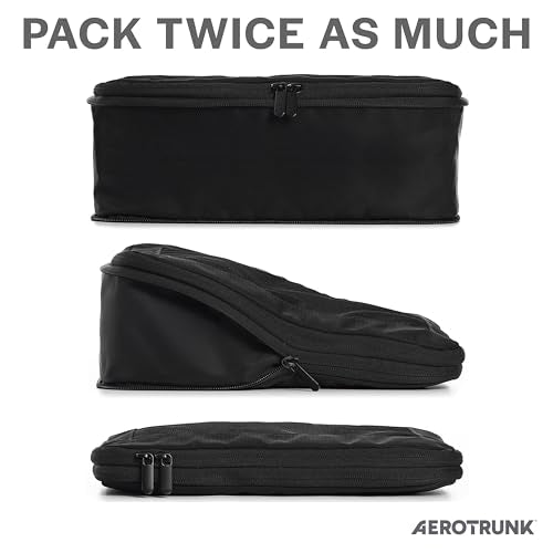 Aerotrunk Compression Packing Cubes for Travel, 6-Pack, Black - color: Black, size: 6-Pack