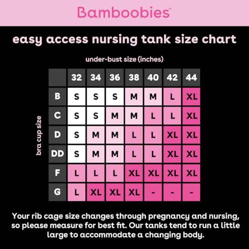 Bamboobies Women's Nursing Easy Access Tank Top, Maternity Clothing for Breastfeeding - color: Graphite, size: Large