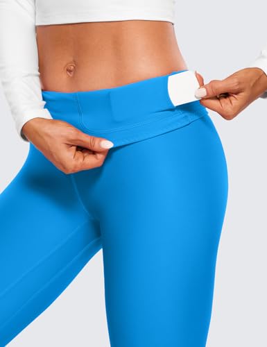 CRZ YOGA Fleece Thermal Leggings 28'' - color: Madagascar Blue, size: Medium