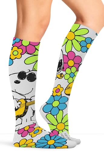 Cherokee Legwear Compression Socks for Women 10-15 mmHg (1-Pair Pack) - color: Snoopy Grooves, size: Plus