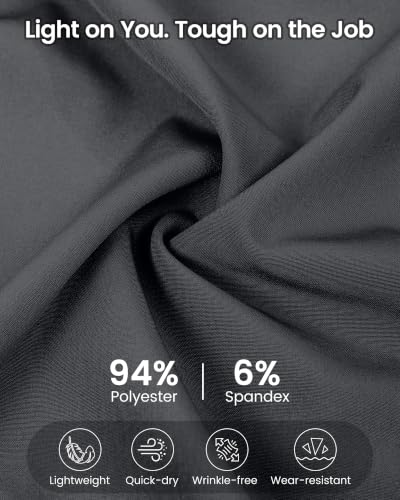 Scrub Tops for Women, Stretch V-Neck Scrub Tops - color: Dark Gray, size: Medium