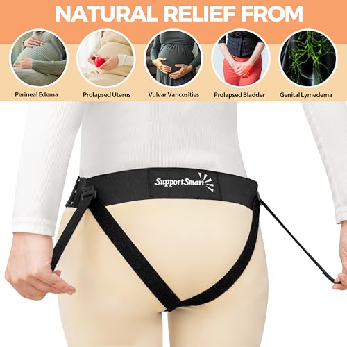 V1 Smart Vulvar Compression Support for Maternity & Pregnancy - Adjustable Pelvic Relief Belly Band for Varicosities & Prolapse, Soft Breathable Fabric, Discreet Fit - size: PETITE-MEDIUM