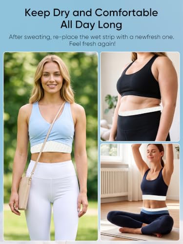 20PCS Cotton Bra Liners to Absorb Sweat Under Breast, Unisex, 21.65×3.94in - color: White 20pcs 21.65*3.94in