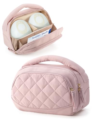 Wearable Breast Pump Bag Compatible with Momcozy and Eufy Pump - color: Pink