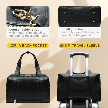 miss fong Leather Diaper Bag Backpack Baby Leather Diaper Bag Tote - color: Black