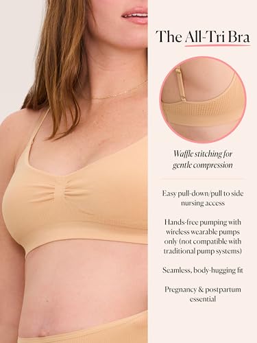HATCH The All-Tri Maternity & Nursing Bra - color: Sand, size: Large