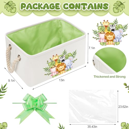 Pickmesh Baby Shower Storage Basket with Gift Bags, Jungle Theme - style: Jungle Theme
