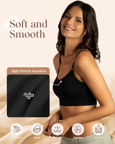 Coobie Seamless Scoopneck Bra - color: Black, size: Large