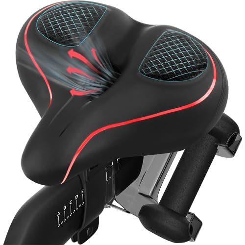 Oversized Seat Compatible with Peloton Bike, Extra Wide Seat - color: A-Red