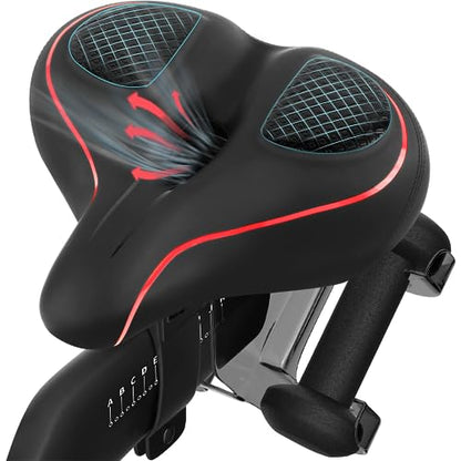 Oversized Seat Compatible with Peloton Bike, Extra Wide Seat - color: A-Red