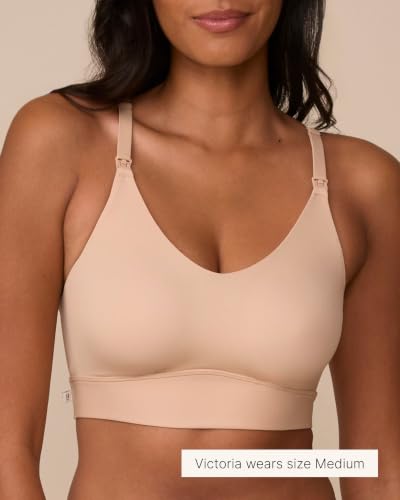 Harper Wilde Bliss Nursing Bralette, Maternity Bra for Women - color: Beige, size: Medium