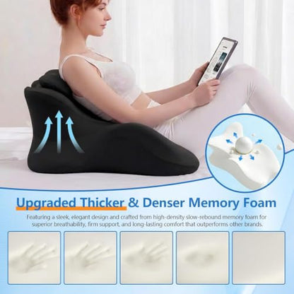Memory Foam Wedge Pillow, 27° Ergonomic Body Support Pillow