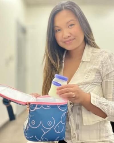 Sarah Wells Cold Gold Breastmilk Cooler with Ice Pack (Blue Pattern)