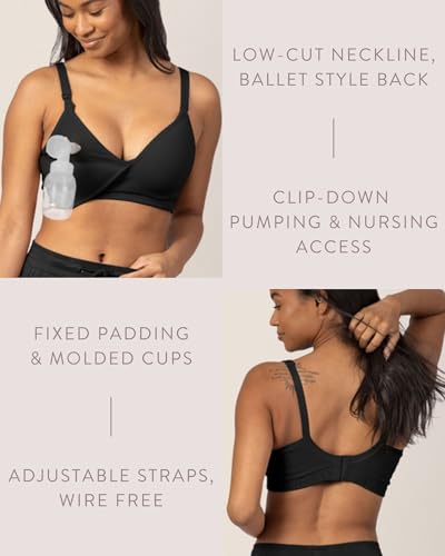 Kindred Bravely Sublime Contour Hands Free Pumping & Nursing Bra, Wireless - color: Black, size: Medium-Large
