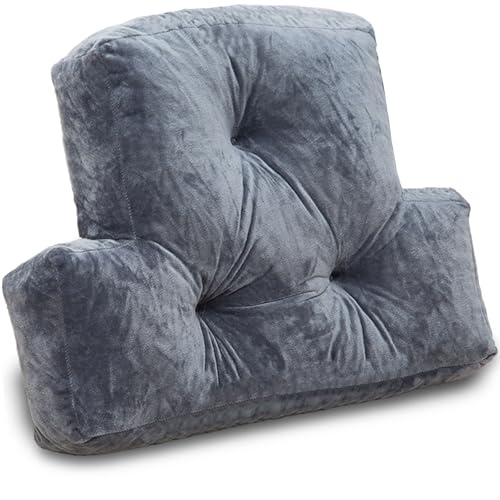 1 MIDDLE ONE Back Pillow for Chair, Memory Foam Lumbar Pillow for Back Support, Back Rest Cushion for Office, Sofa, Couch Sitting, Recliner, Bed and Lower Back Pain (Grey) - color: Grey