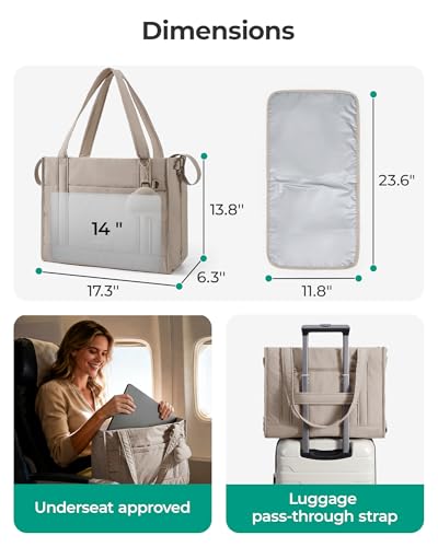 BAGSMART Diaper Bag Tote Puffer Baby Bag Lightweight for Travel, Work - color: Coffee
