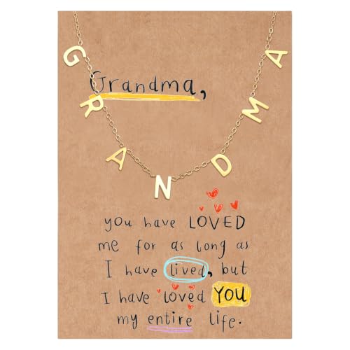 SKQIR Mama Necklaces for Women with Message Card - color: Gold GRAMMY