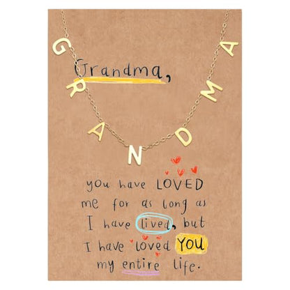 SKQIR Mama Necklaces for Women with Message Card - color: Gold GRAMMY