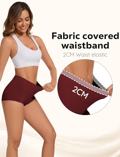 ALLBASE 5 Pack Womens Cotton High Waisted Full Coverage Underwear(Regular & Plus Size) - color: Multicolor-a1-5pack, size: Small