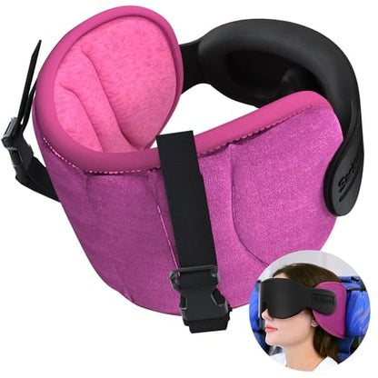 SARISUN Travel Pillows for Airplanes, Stable Head Support, Travel Essential - color: Pink