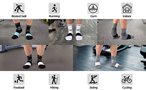 NEENCA Professional Compression Socks for Women Men Circulation, 20-30 mmHg - color: Black Blue, size: XX-Large