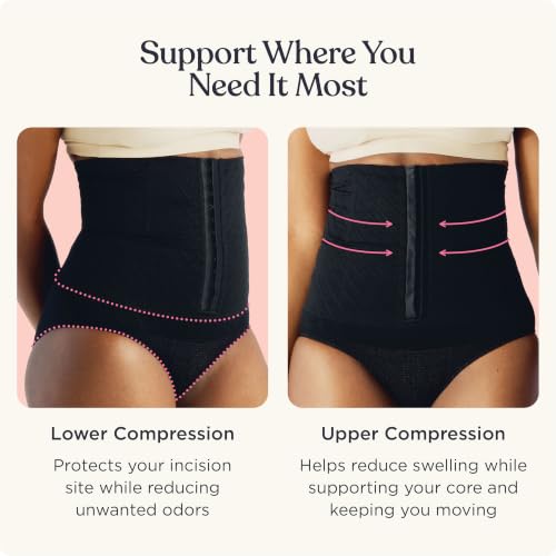 Belly Bandit C-Section Recovery High-Waisted Underwear - color: Black, size: Large