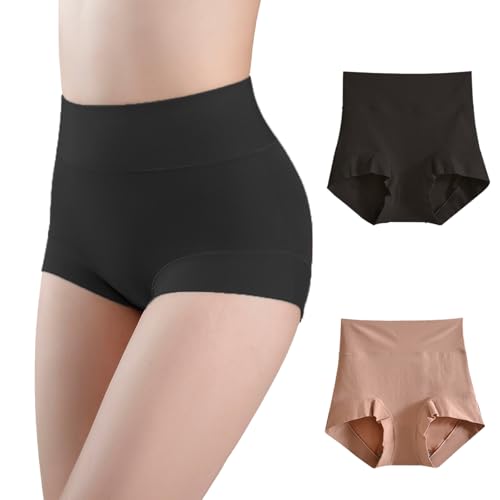 Postpartum C Section Cotton Compression Underwear Recovery Panties - color: Black + Tan, size: 5