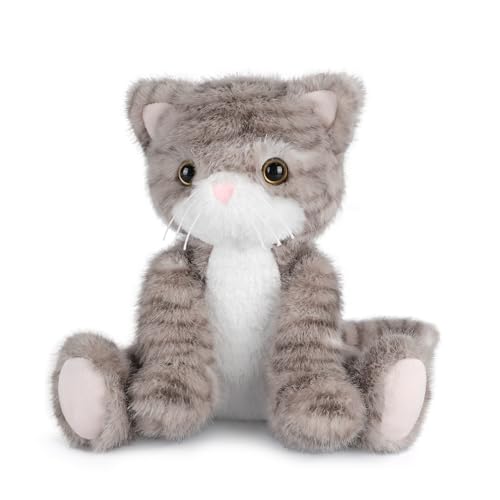 SuzziPals Heatable & Coolable Grey Cat Plush Heating Pad for Kids & Women - style: Gray Cat